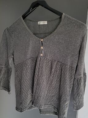 NATURAL LIFE Moss Green Knit Henley Tunic